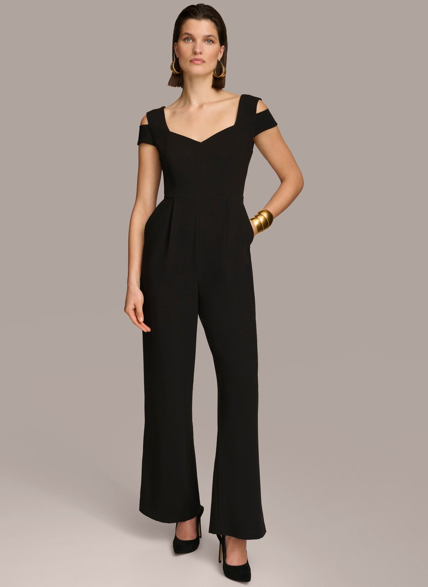 (image for) GREEN COLD SHOULDER JUMPSUIT 